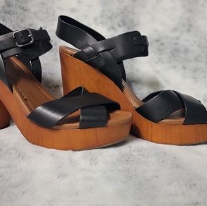 Lucky Brand Leather Sandal with Ankle strap